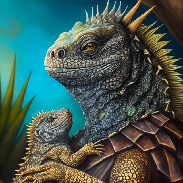 Cravate Iguana Daddy et Baby Necktie (Créateur téléchargé)