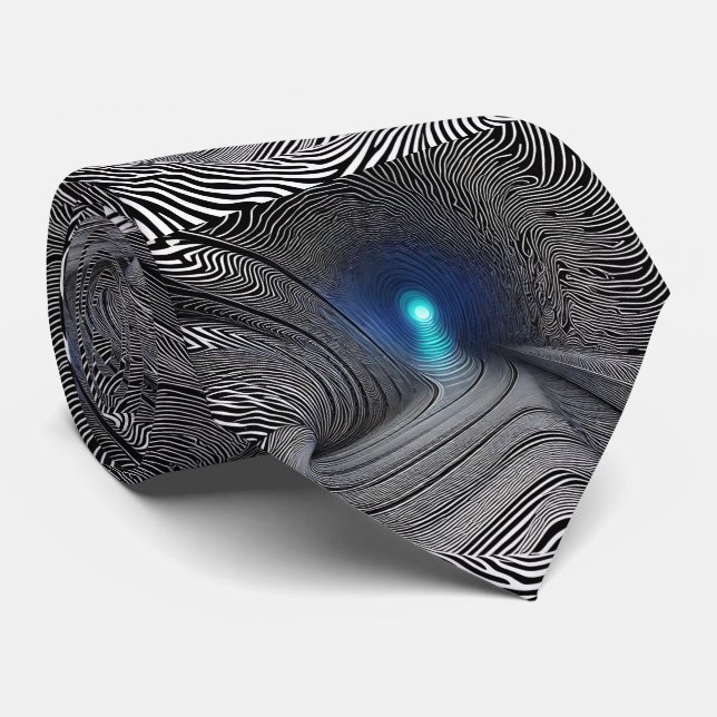 Cravate Illusion optique d'impression Zebra, (Roulé)