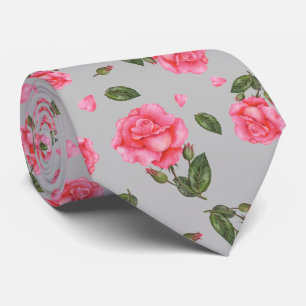 Cravate Illustration botanique de Shabby Chic Rose