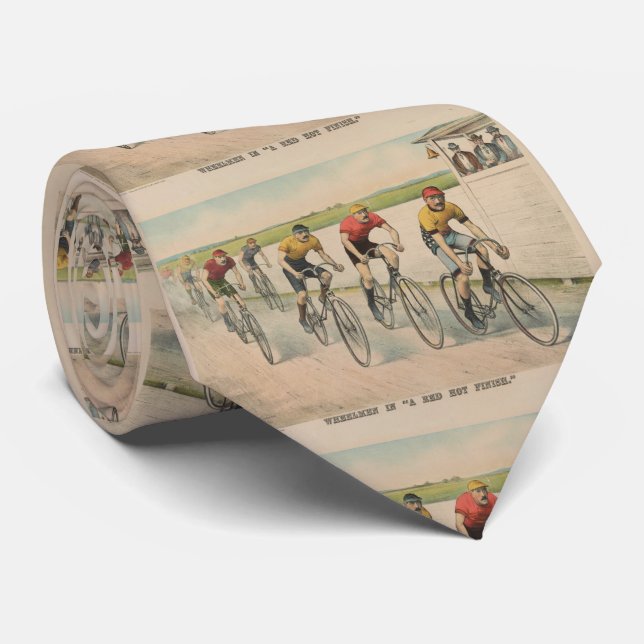 Cravate Illustration de la course cycliste vintage (1894) (Roulé)