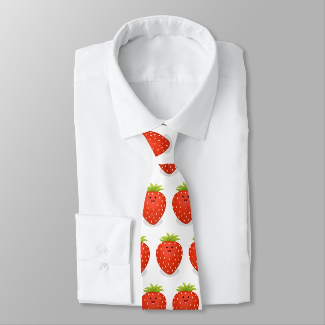 Cravate Illustration de la fraise Cute kawaii (Attaché)