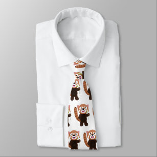 Cravate Illustration de panda rouge mignon