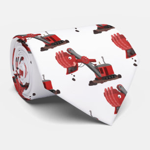 Cravate Illustration d'une pelle à vapeur rouge mou