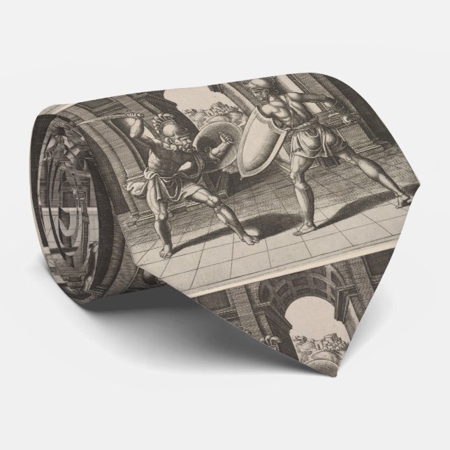 Cravate Illustration vintage de combat d'épée de (Roulé)