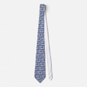 Cravate Image vintage de reproduction, conception bleue de