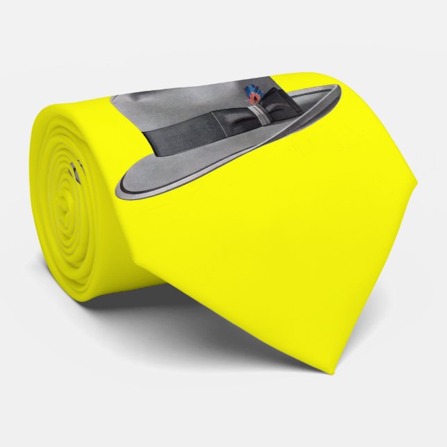 Cravate Impression casquette masculine fedora des années 1 (Roulé)