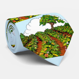 Cravate impression de jardin