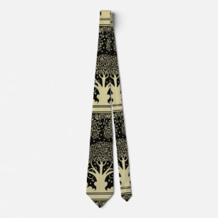 Cravate Impression de motif d'arbre Art Nouveau d'Aubrey B