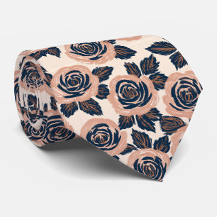 Cravate Impression de rose pour la fête des pères de print