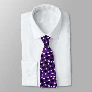 Cravate Impression De Vache Sur Purple,