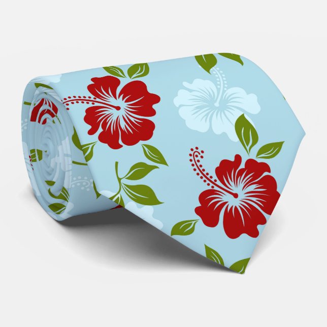 Cravate Impression hawaïenne (Roulé)