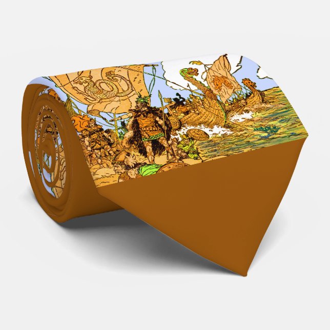 Cravate impression vikings (Roulé)