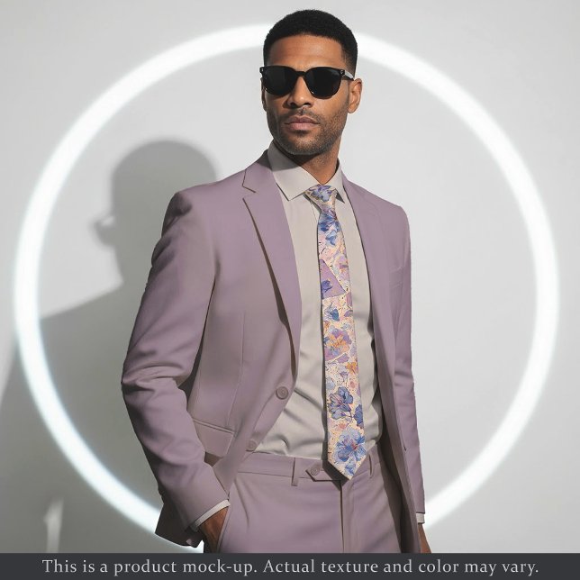 Cravate Impressionist Floral Light Brushstroke Necktie (Créateur téléchargé)