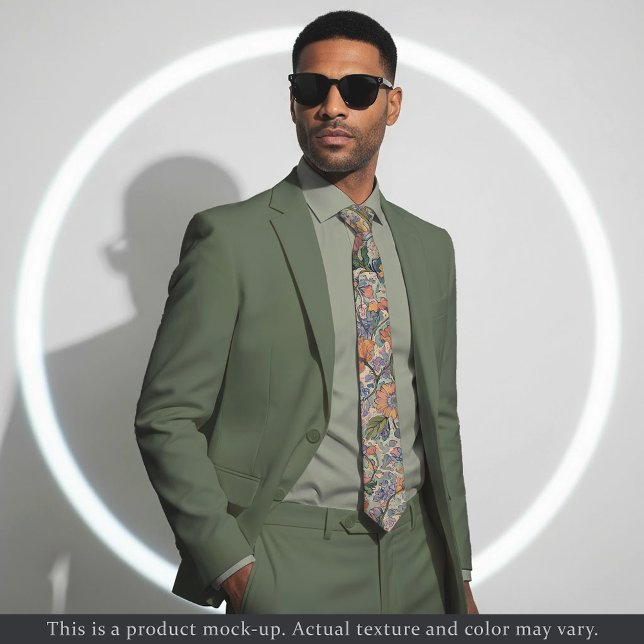 Cravate Impressionist Floral Tapestry Necktie (Créateur téléchargé)