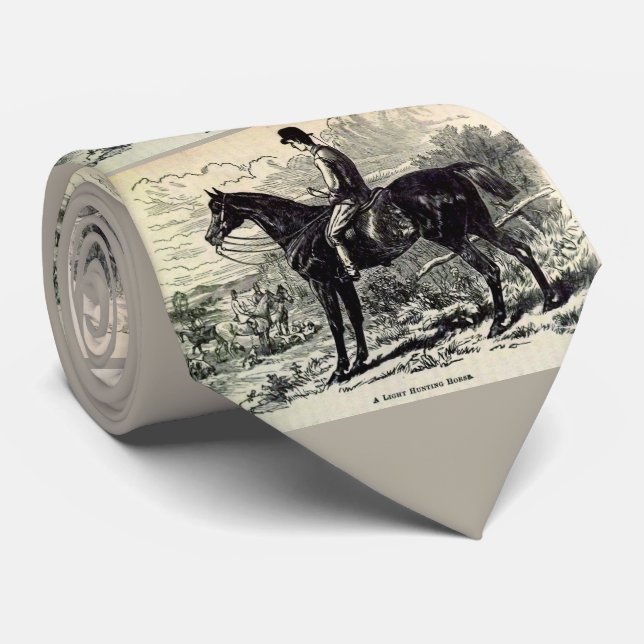 Cravate Imprimé au 19e siècle Un cheval de chasse léger (Roulé)