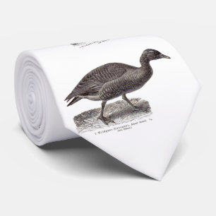 Cravate imprimé aviaire allemand antique Oie sauvage Wildg