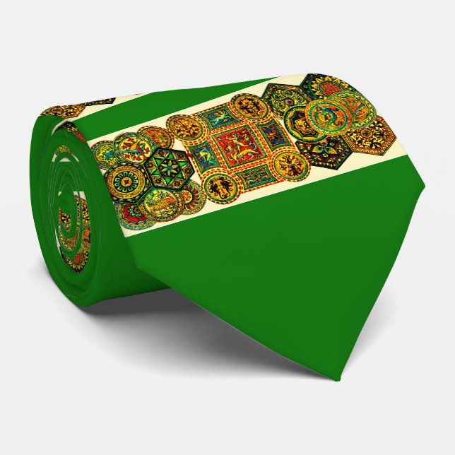 Cravate imprimé de motifs Renaissance italienne (Roulé)