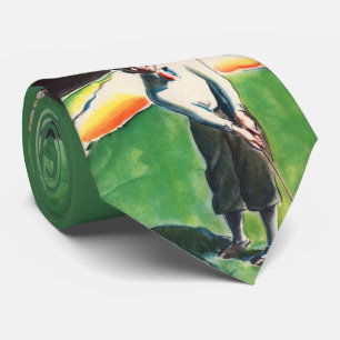 Cravate imprimé golf