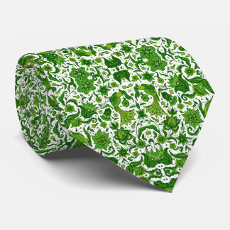 CRAVATE IMPRIMER ART TROPICAL VINTAGE VERT