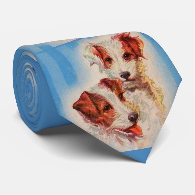 Cravate Imprimer Jack Russell terriers (Roulé)
