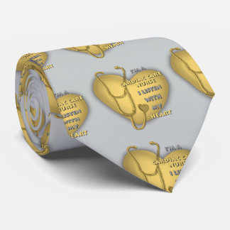 Cravate Infirmière Cardiaque du Coeur Jaune