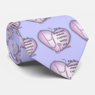 Cravate Infirmière du Midwoman du coeur pourpre