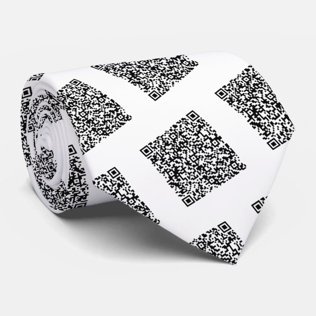 Cravate Informations sur l'analyse de code QR personnalisé (Roulé)