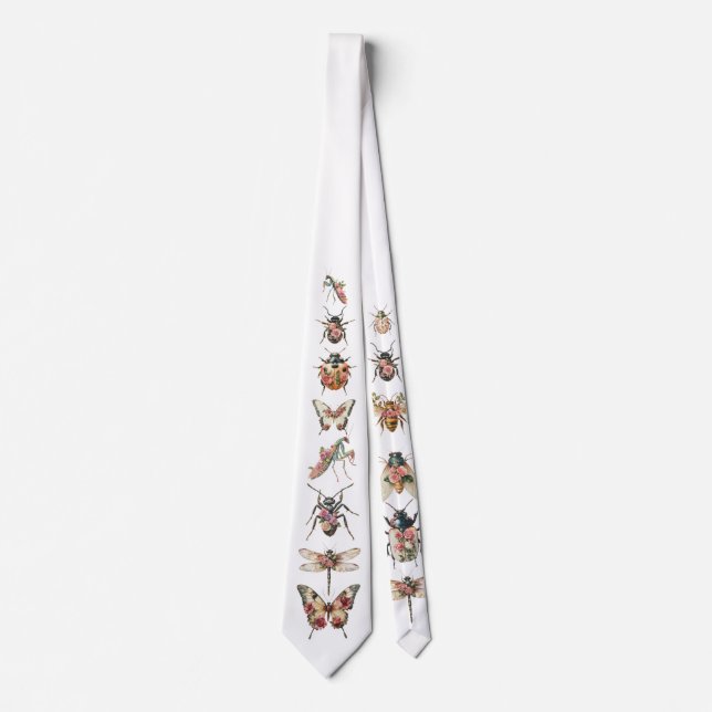 Cravate Insecte floral (Devant)