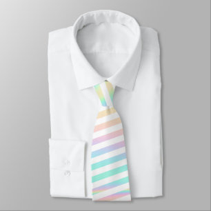 Cravate Iridescente & White Stripe Groomsmen Fun Fact
