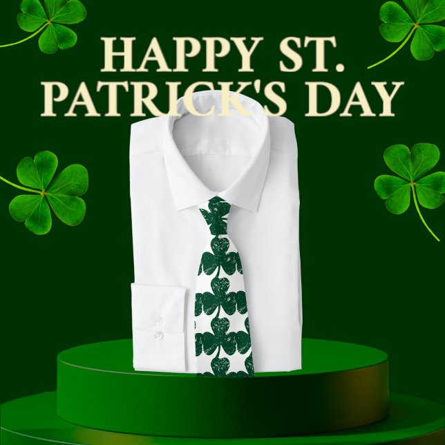 Cravate Irish Luck Stylo Grunge Clover Leaf (Irish Luck Stylish Grunge Clover Leaf Neck Tie)