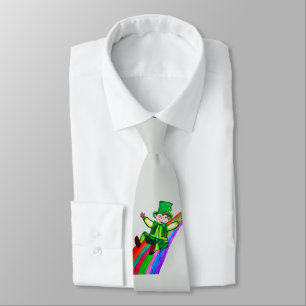 CRAVATE IRLANDAISE FUNNY LEPRECHAUN