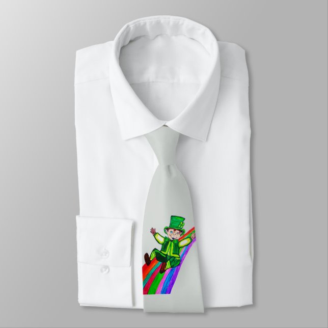 CRAVATE IRLANDAISE FUNNY LEPRECHAUN (Attaché)
