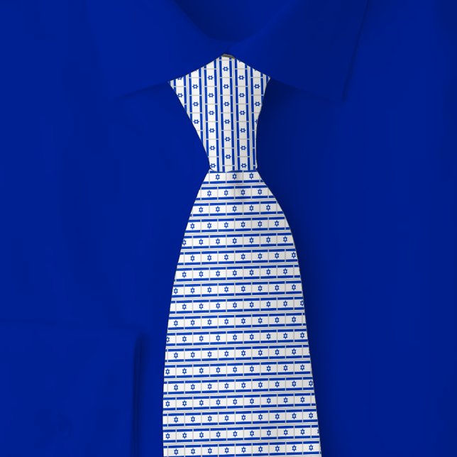 Cravate Israel Flag Brick Pattern (Créateur téléchargé)
