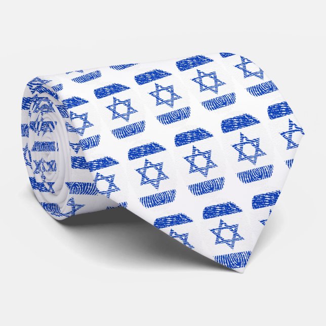 Cravate Israeli Flag (Roulé)
