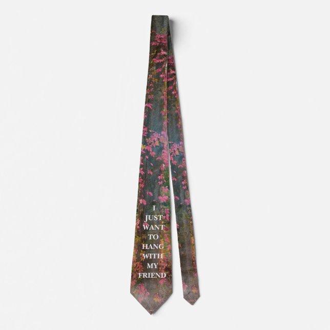 Cravate Ivy on the tree  with Motto      -   Neck Tie (Devant)