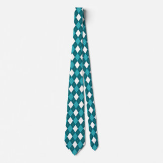Cravate JACQUARD dans le ~~~ bleu et blanc turquoise (de