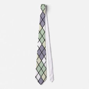 Cravate Jacquard des diamants Pastel