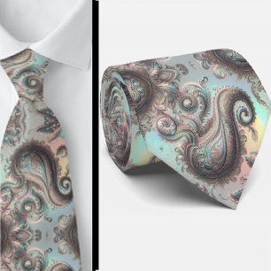 Cravate Jacquard Faux Soie   Luxe Paisley Gentleman