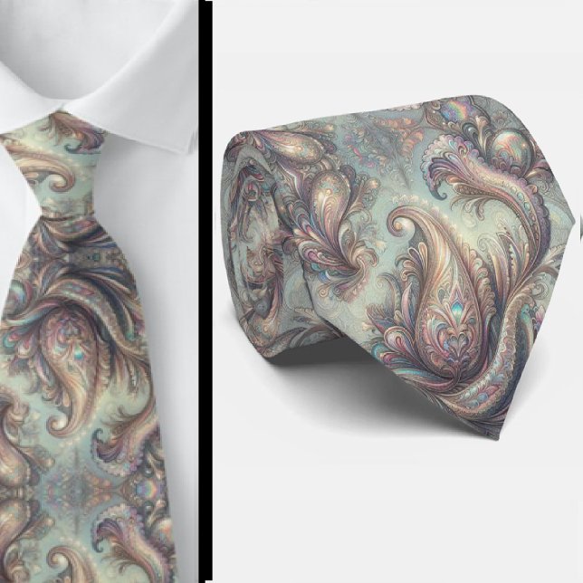 Cravate Jacquard Faux Soie | Luxe Paisley Gentleman (Créateur téléchargé)