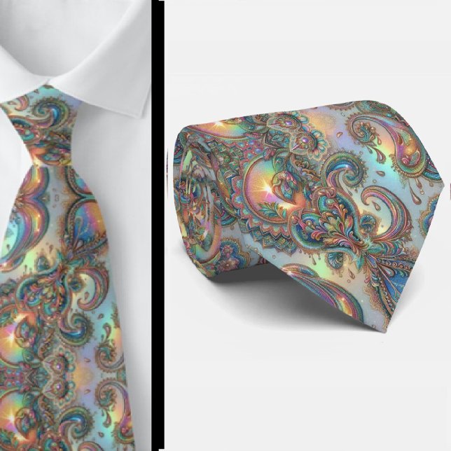 Cravate Jacquard Faux Soie | Luxe Paisley Gentleman (Créateur téléchargé)
