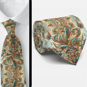 Cravate Jacquard Faux Soie Luxe Paisley Gentleman