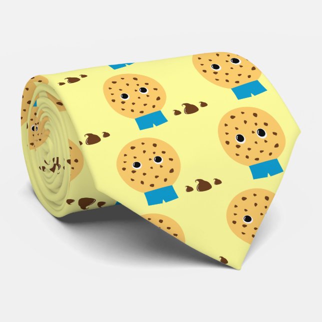 Cravate J'Ai Chiffré Mon Pantalon Chocolat Chip Cookie (Roulé)