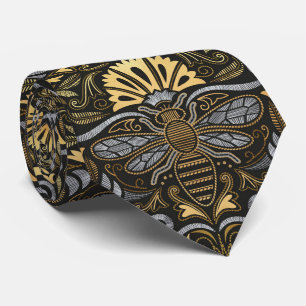Cravate Jardin d'abeilles Queen // style passementerie bro
