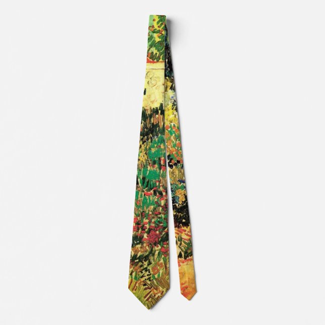Cravate Jardin fleuri avec chemin par Vincent van Gogh (Devant)