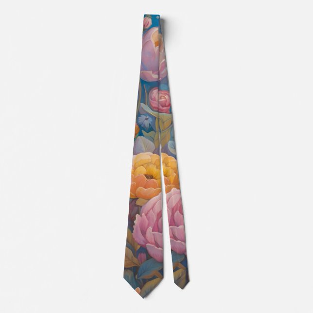 Cravate Jardin Floral Pastel (Devant)