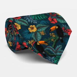 Cravate Jardin toucan 2