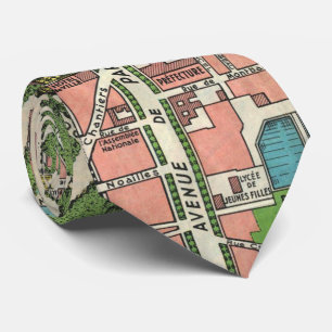 Cravate Jardins de Versailles, Restauré Vintage 1920