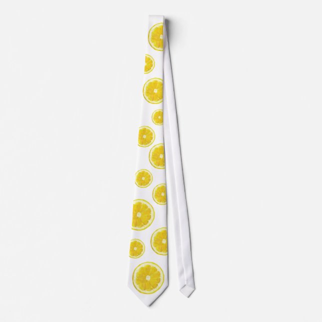 Cravate jaune citron. (Devant)