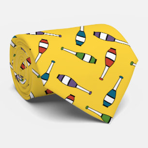 Cravate Jaune de jonglerie de lancer de club