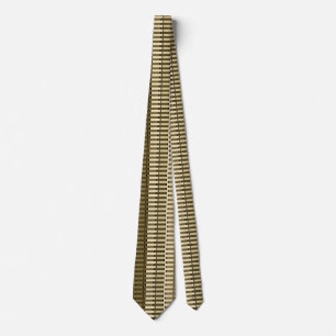 Cravate Jaune Marron Or Moderne Abstrait Style Motif